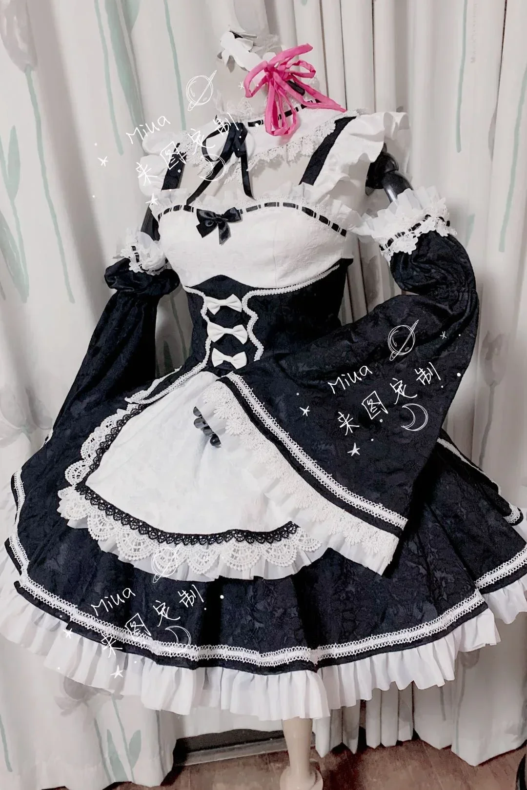 Re Zero Rem Wig - Kostum Cosplay Anime Maid Rem Baru