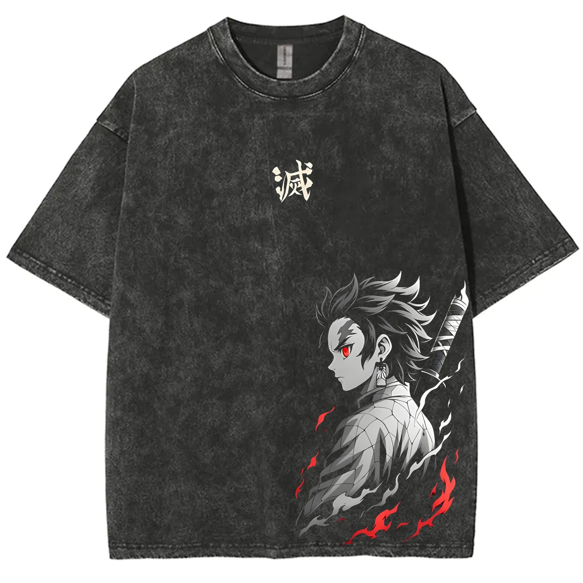 Anime Cosplay Pokemon - Kaos Grafis Demon Slayer Vintage Streetwear