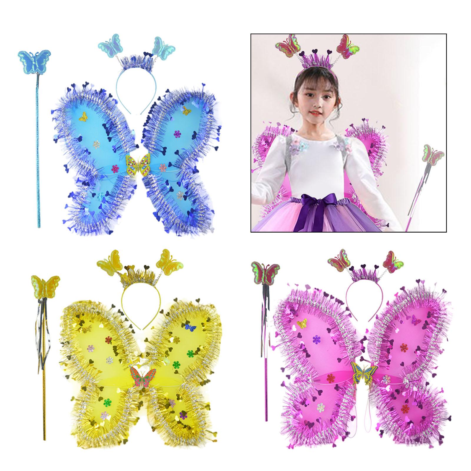 Anime Cosplay Girl Easy - Kostum Kupu-kupu dengan Ikat Kepala Sayap