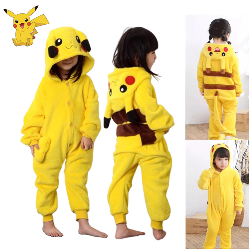 Anime Cosplay Pokemon - Pokemon Pikachu pakaian tidur anak perempuan,