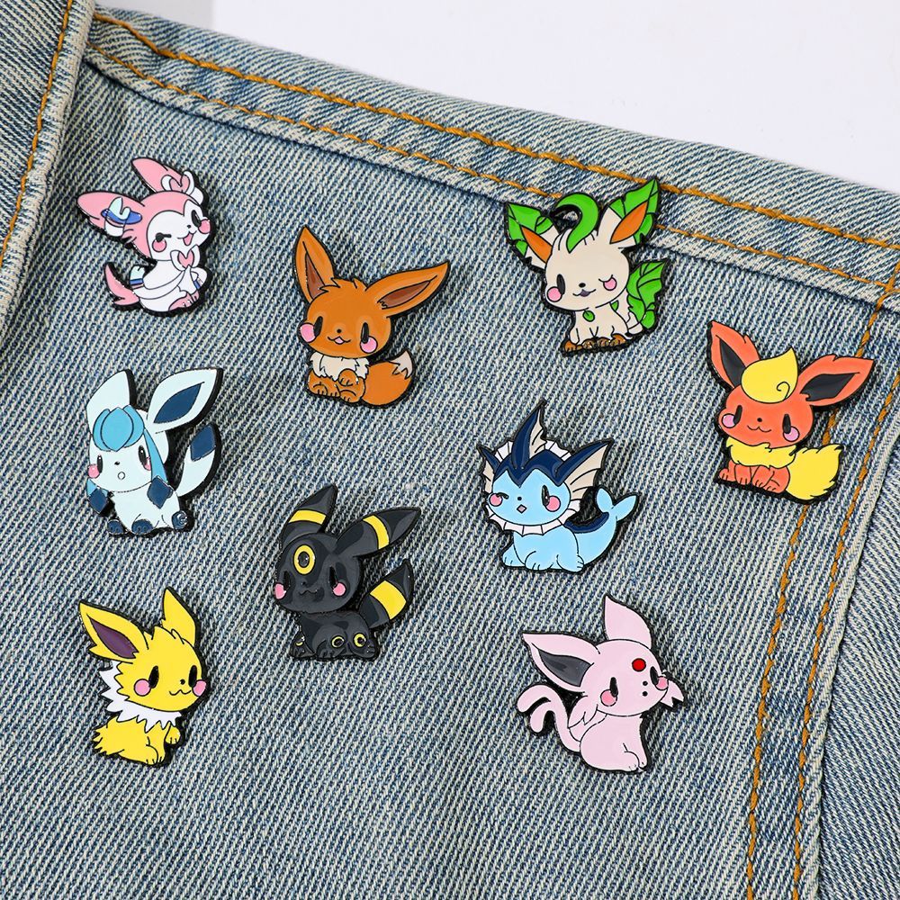 Anime Cosplay Pokemon - Pin Enamel Pokemon Eevee Lucu Bros