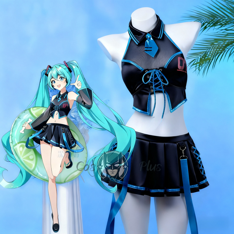 Anime Cosplay Girl - Kostum Cosplay Anime Game Miku Seaxy