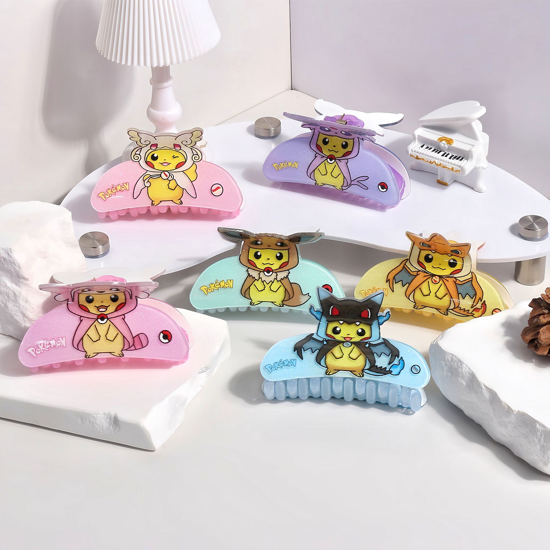 Anime Cosplay Pokemon - Klip Rambut Anak Perempuan Desain Eevee