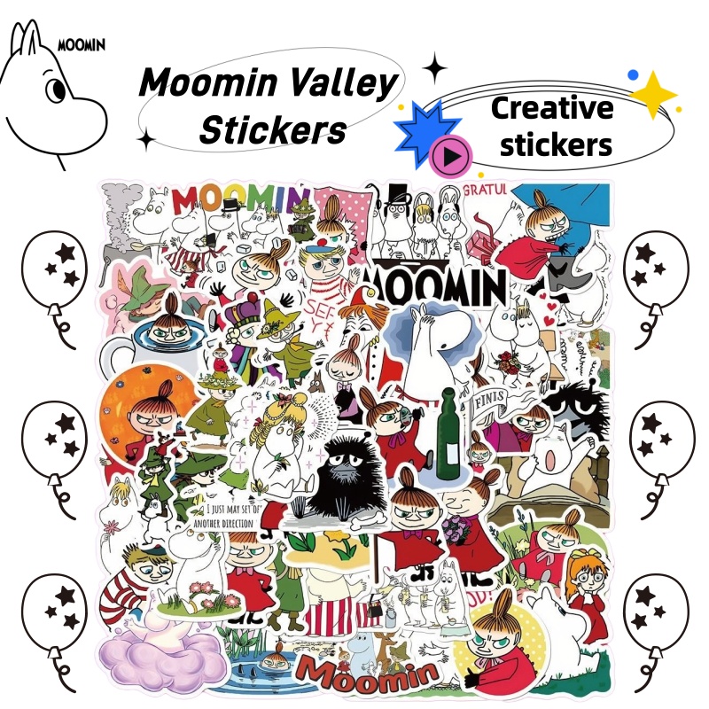 Anime Cosplay Instagram - Stiker Moomin bergaya Instagram, merchandise anime