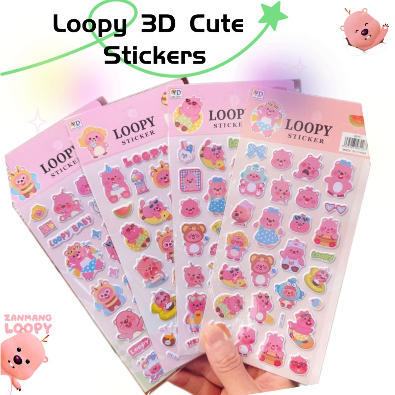 Anime Cosplay Cute - Stiker Busa 3D Lucu Loopy Anime