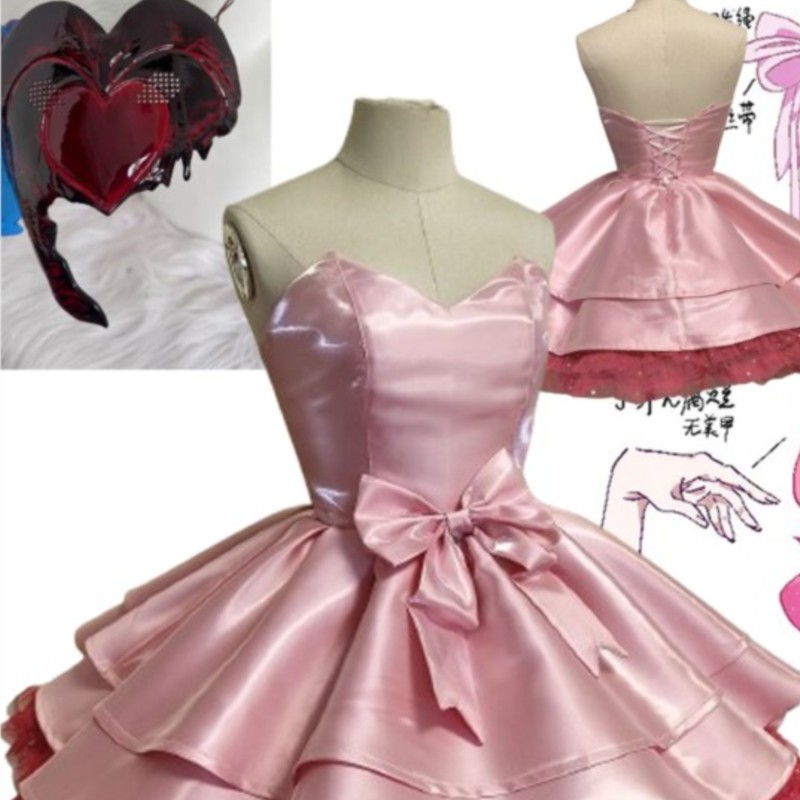 Anime Zombie Cosplay - Mizi Zombiestage Wig Masker Cosplay Pink