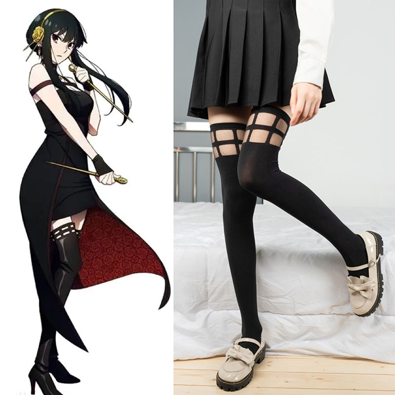 Anime Cosplay Yor - Stoking Atas Lutut Cosplay Anime Spy