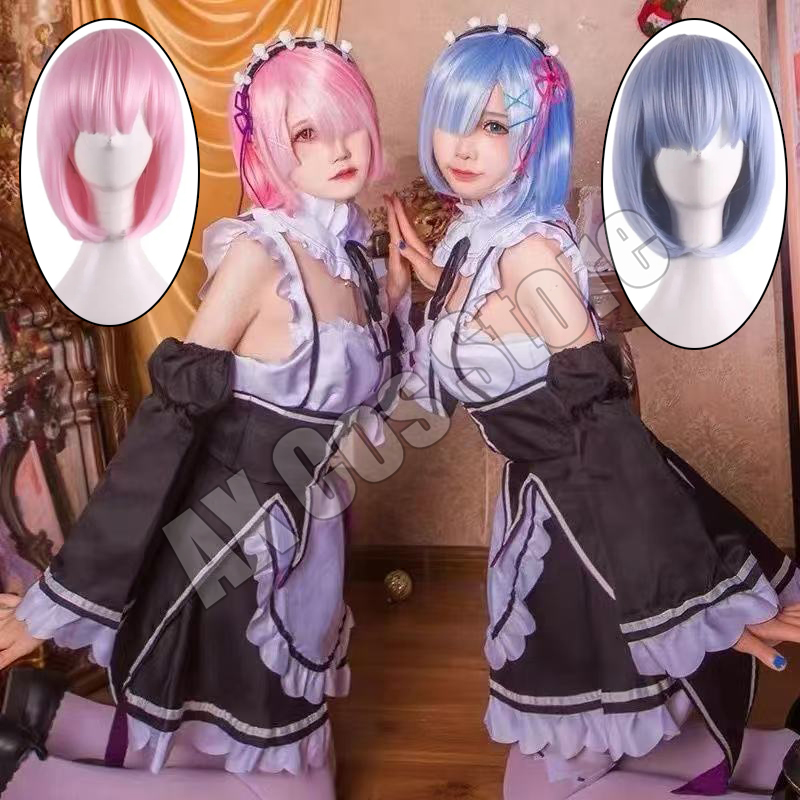 Anime Re:zero Kara Hajimeru Is - Re Zero Rem Wig ulasan dan harga