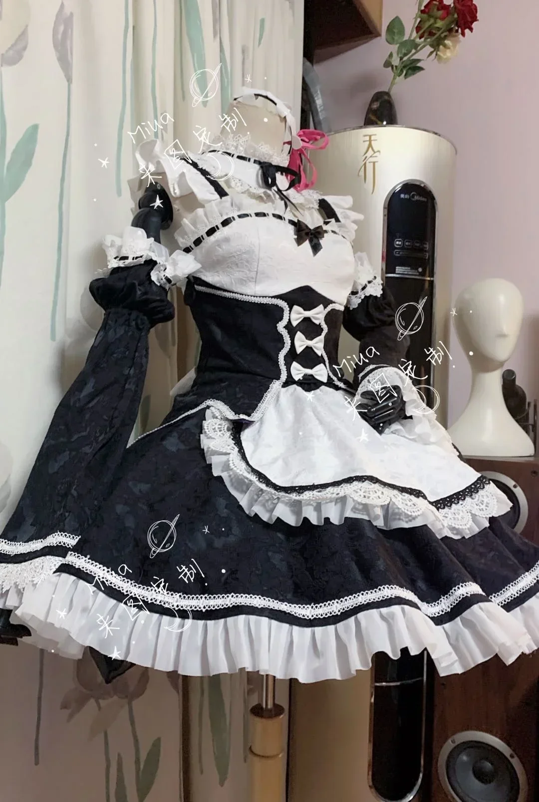 Kostum Cosplay Anime Maid Rem  - Re Zero Rem Wig ulasan dan harga