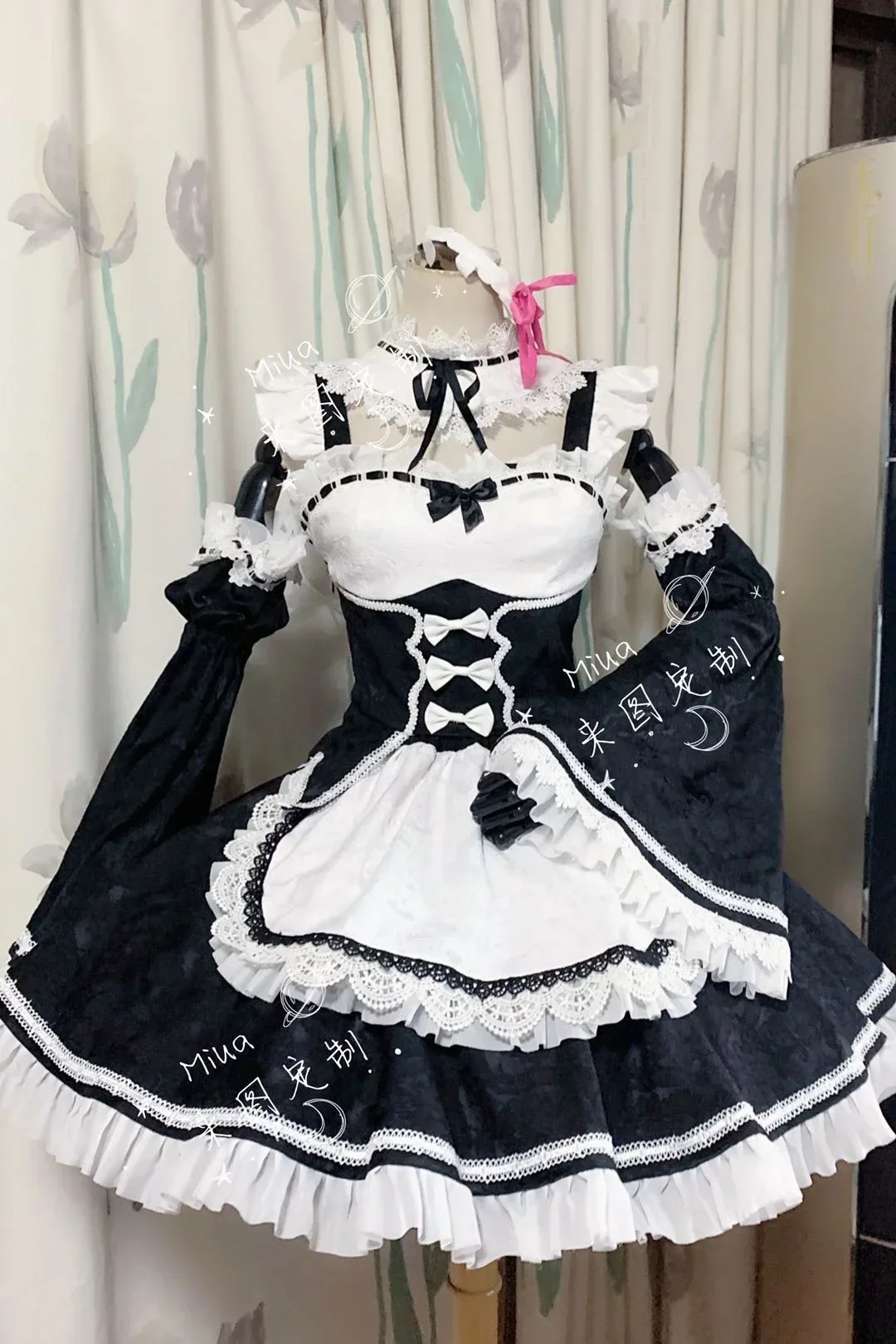 Kostum Cosplay Anime Maid Rem  - Re Zero Rem Wig ulasan dan harga