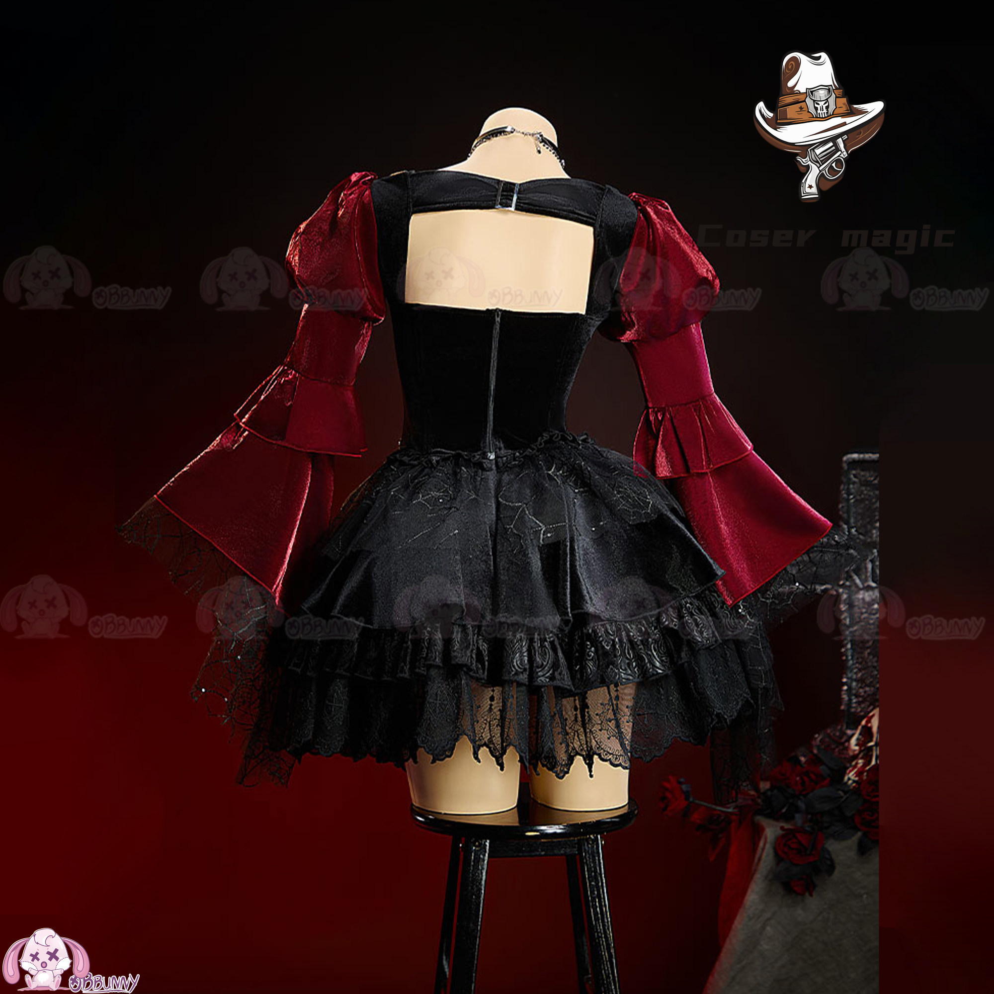 Gaun Lolita Gelap Gotik Dongen - Anime Cosplay Girl ulasan dan harga