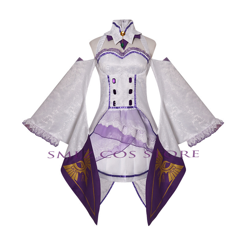 Kostum Cosplay Emilia Anime Re - Anime Cosplay Wigs ulasan dan harga