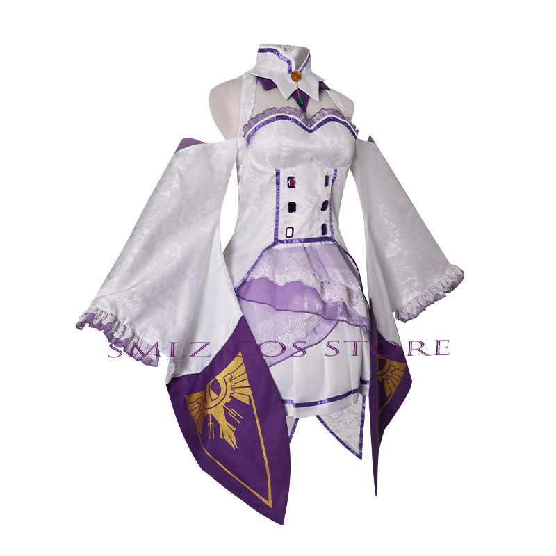 Kostum Cosplay Emilia Anime Re - Anime Cosplay Wigs ulasan dan harga