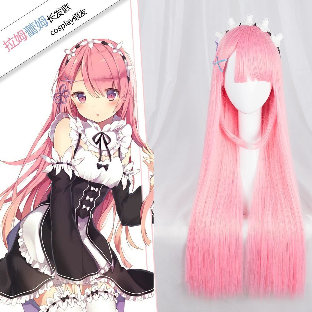 Wig Cosplay Re Zero Ram & Rem  - Re Zero Rem Wig ulasan dan harga