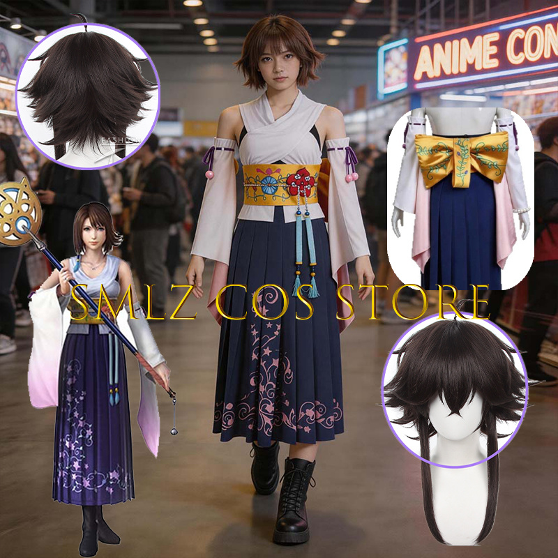 Smlz FFX Yuna Cosplay Anime FF - Anime Cosplay Clothes ulasan dan harga