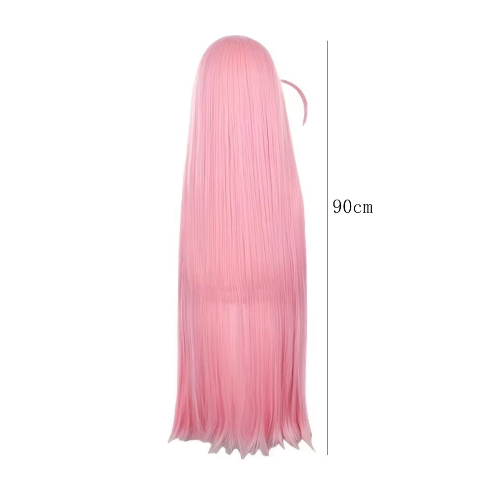Wig merah muda lurus panjang d - Anime Cosplay Girl Easy ulasan dan harga