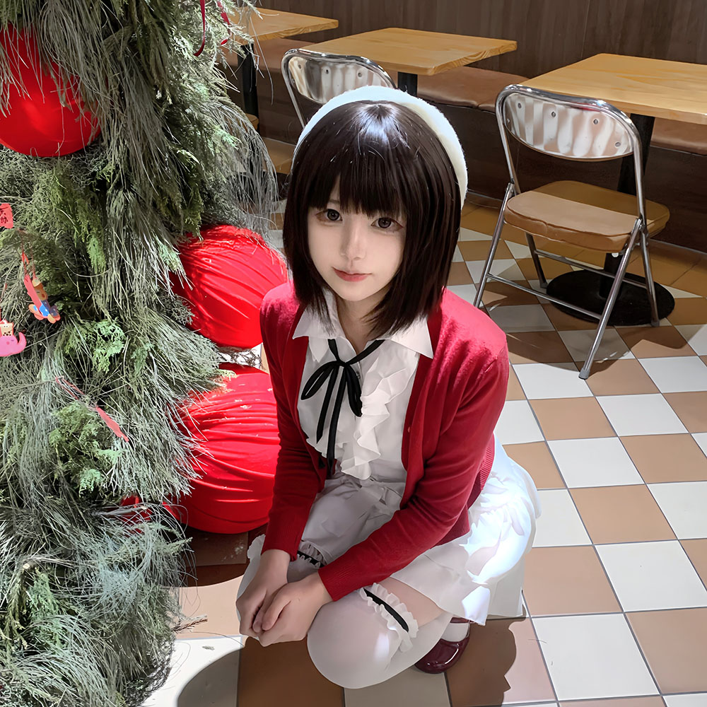 Set Rok Kemeja Mantel Merah An - Anime Cosplay Girl ulasan dan harga