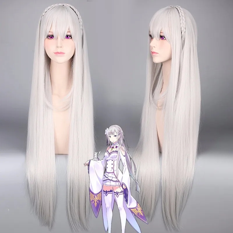 Hidup di dunia yang berbeda da - Re Zero Rem Wig ulasan dan harga