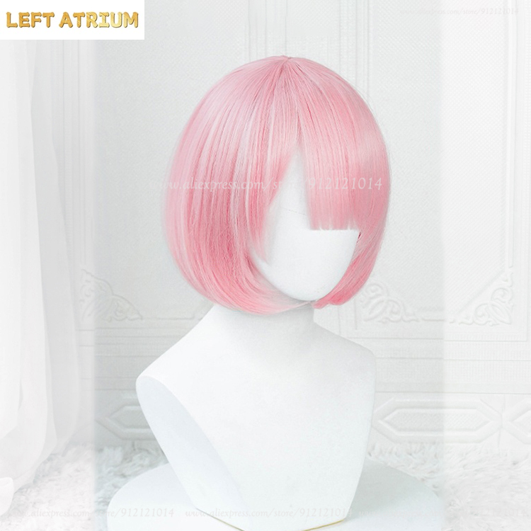 Wig Cosplay Rem/Ram 30Cm Wig G - Re Zero Rem Wig ulasan dan harga