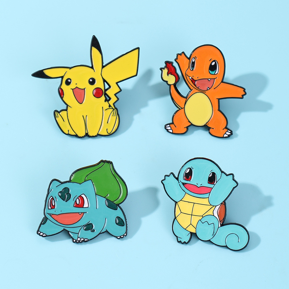 4 Buah Set Pin Enamel Pokemon, - Anime Cosplay Pokemon ulasan dan harga